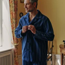 Oslo pyjamas, navy blue/navy piping, Ambassador 1867