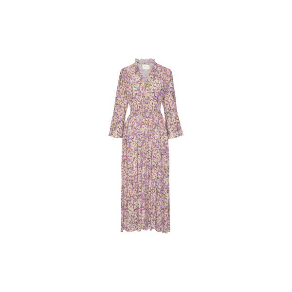 Sally Long Dress, lilac white flower, Americandreams