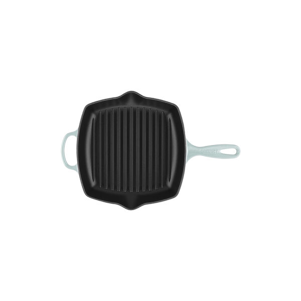 Signature st&oslash;pejern kvadratisk grillpanne 26 cm, sea salt, Le Creuset