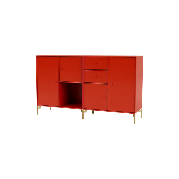 COUPLE bred skjenk med ben i messing, 145 rosehip, Montana Furniture