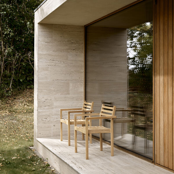 AH502 Outdoor spisbordsstol med armlene, Carl Hansen & Søn