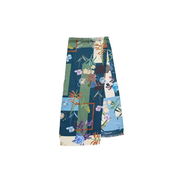 FLORAL GEO skjerf, blue, Bella Ballou