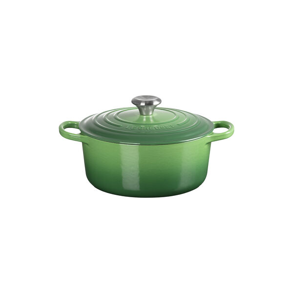 Signature st&oslash;pejern rund gryte &Oslash; 24 cm, bamboo green, Le Creuset