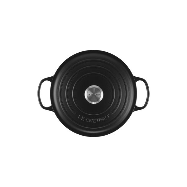 Signature st&oslash;pejern rund gryte &Oslash; 26 cm, matte black, Le Creuset