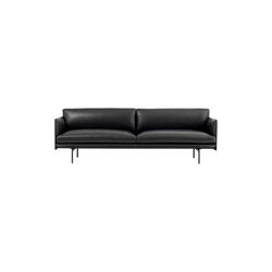 Outline 3-pers. sofa, svart/svart Outline 3-pers. sofa, svart/svart, Muuto