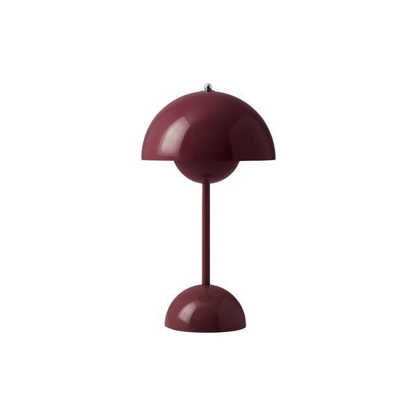Flowerpot VP9 oppladbar bordlampe, Dark Plum Flowerpot VP9 oppladbar bordlampe, Dark Plum, &Tradition