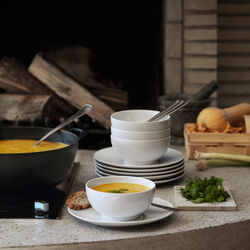 Hvit Riflet skål 73 cl, Royal Copenhagen