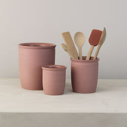 Knabstrup Syltekrukke 0,5 L, dark rose, Knabstrup Keramik