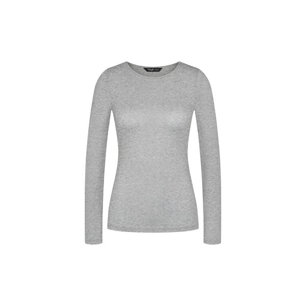 Beauty Layers LSL Top Wool, medium grey melange, Triumph