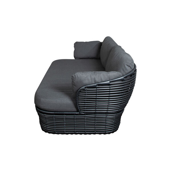 Basket 2-seter sofa inkl. putesett, graphite/grey, Cane-line
