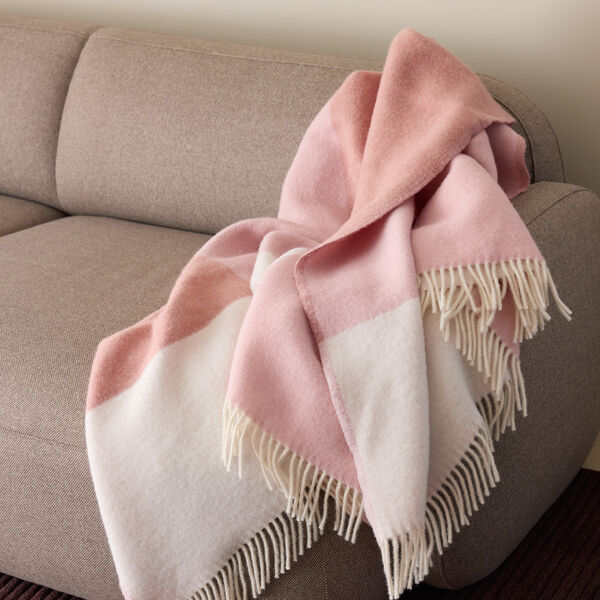 Layer pledd x Illums Bolighus, pink, Northern