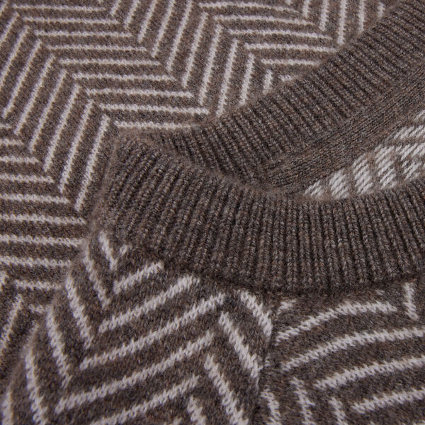 Iberia strikkegenser, dark brown pattern, Stenstr&ouml;ms