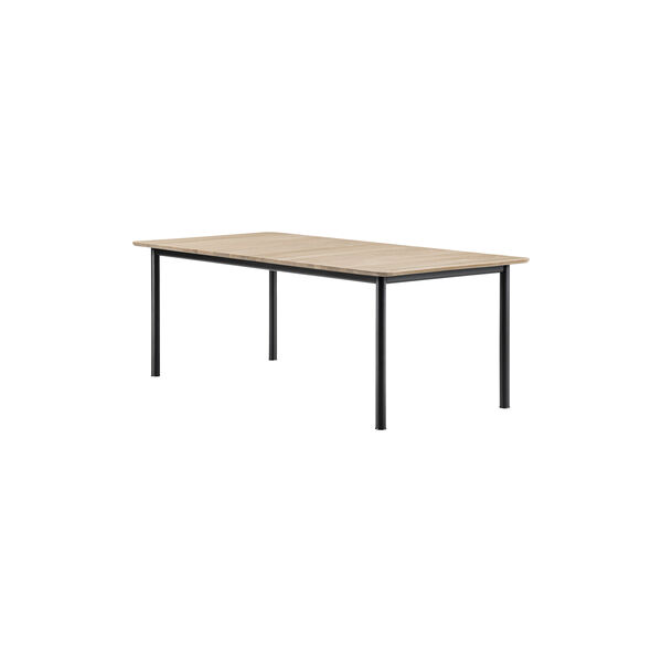 Plan Table Extendable, light oljet eik/svart, Fredericia Furniture