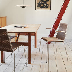 Noel Armrest Chair, steel/dark grey wool, Thorup Copenhagen