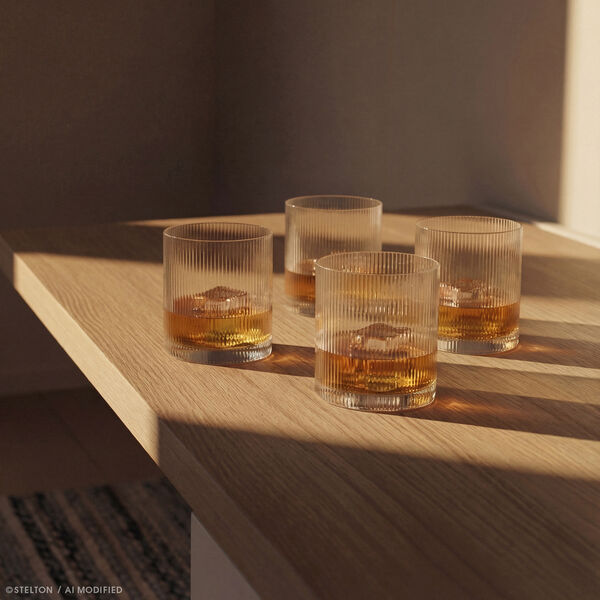 Pilastro Lowball glass 4 stk. | 35 cl | Clear, Stelton