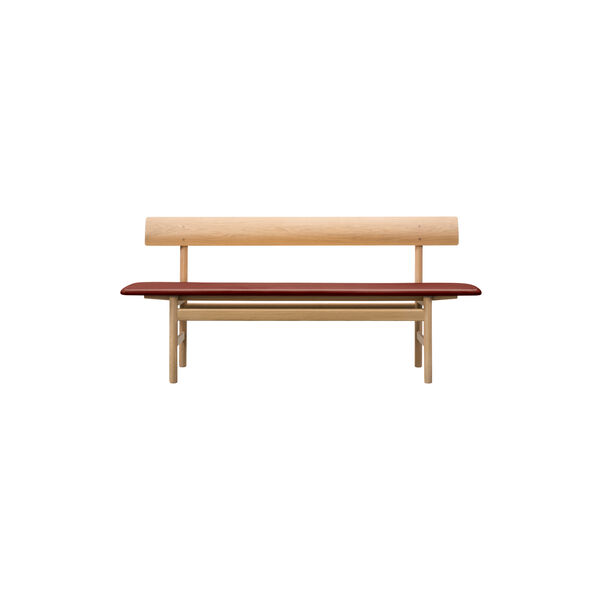 3171 The Mogensen Bench benk, s&aring;pebehandlet eik/omni burnt sienna 293, Fredericia Furniture