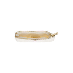 Tweed Mini Pouch, off white w/sand, DARK department