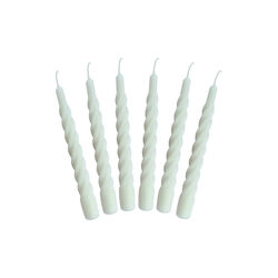Candles With A Twist lys, matt white, Kunstindustrien