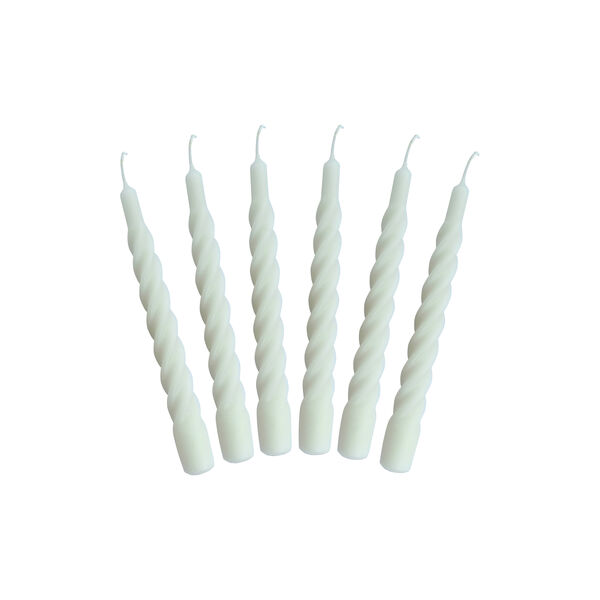 Candles With A Twist lys, matt white, Kunstindustrien