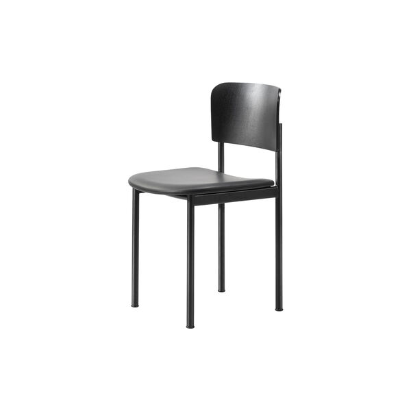 Plan Chair Seat Upholstered, svartlakkert aske/Omni 301, Fredericia Furniture