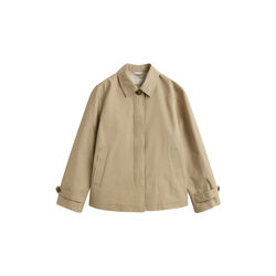 SHORT COTTON BLEND CAR COAT, oat beige, Gant