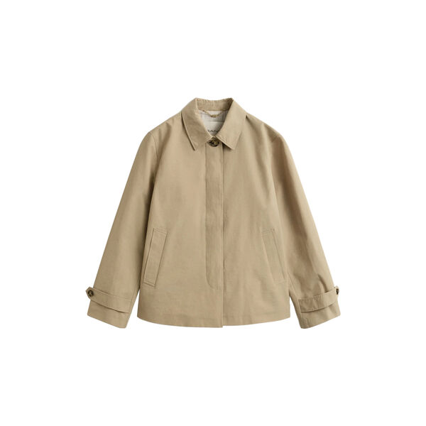 SHORT COTTON BLEND CAR COAT, oat beige, Gant