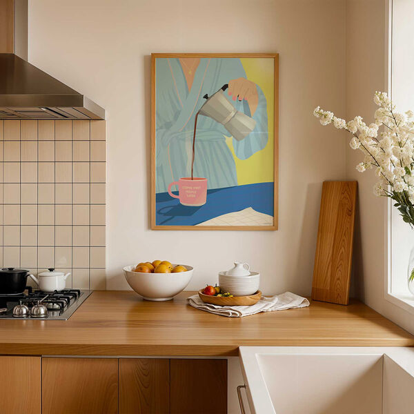 KAFFE FØRST, FOLK SENERE plakat, ViSSEVASSE