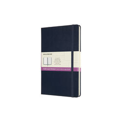 Classic Double Notebook linjert/blank, safirblå, Moleskine