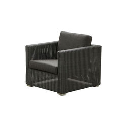 Chester loungestol, graphite/black, Cane-line