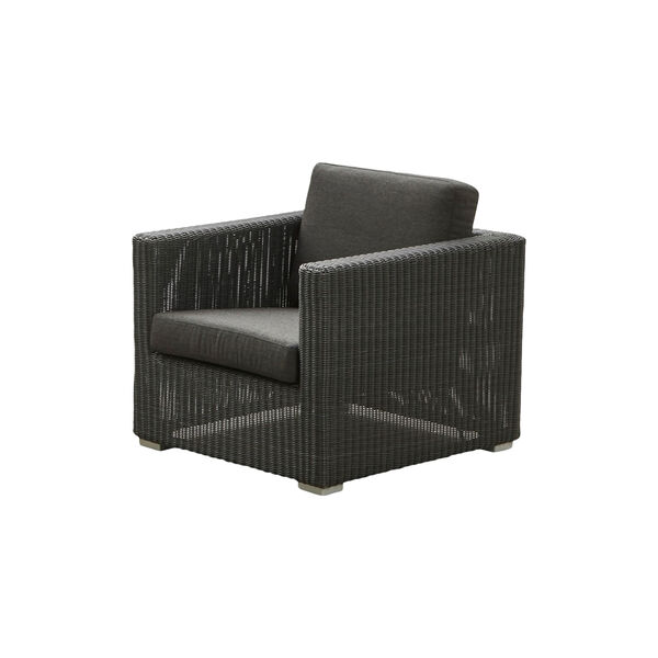 Chester loungestol, graphite/black, Cane-line