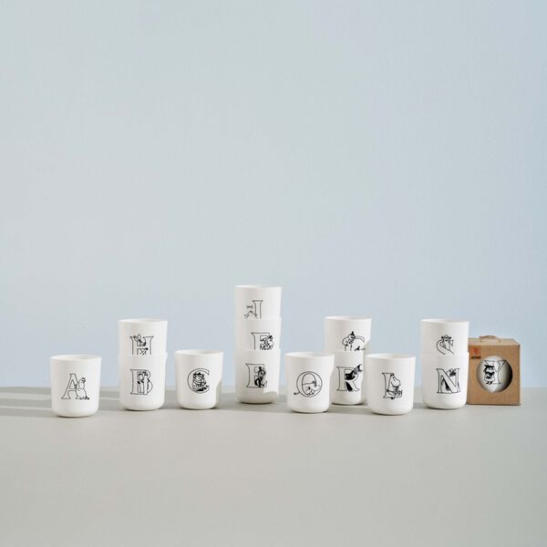 Moomin ABC kopp S, moomin white Moomin ABC kopp S, moomin white, RIG-TIG