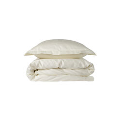 Satinvevet dynetrekk, beige, Geismars V&aelig;verier