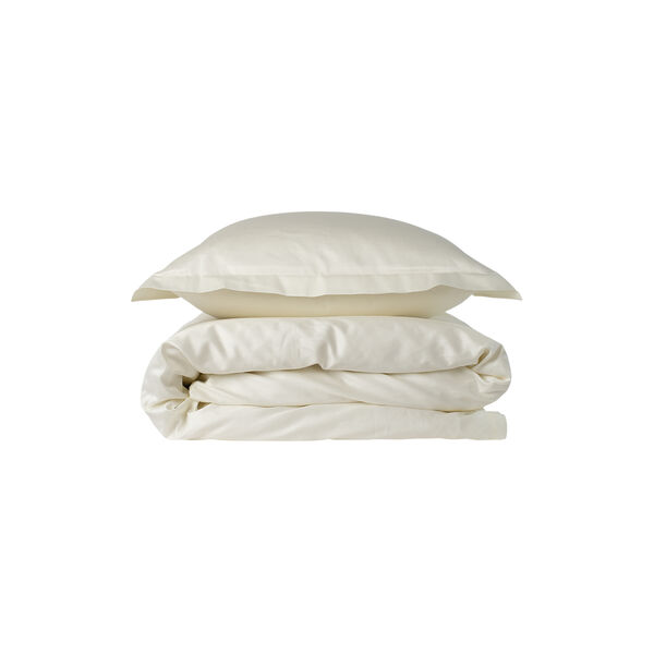 Satinvevet dynetrekk, beige, Geismars Væverier