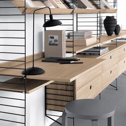 Work Desk, eik, String Furniture