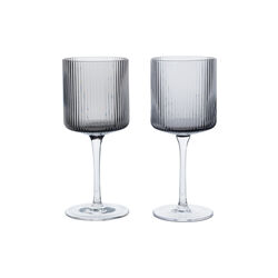 Ripple Hvitvinsglass, smoked grey, Ferm Living