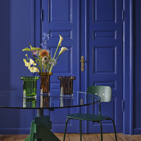 Limelight Rose Vase, amber, Kosta Boda