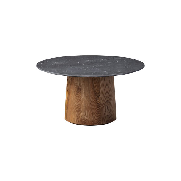 Niveau Coffee Table &Oslash; 61 cm, Black Marquina/oiled stained ash, Fredericia Furniture