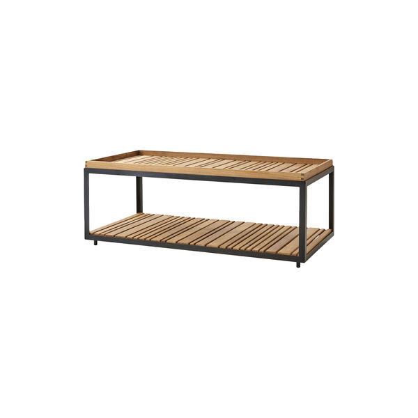 Level sofabord, teak/lavagrey, Cane-line