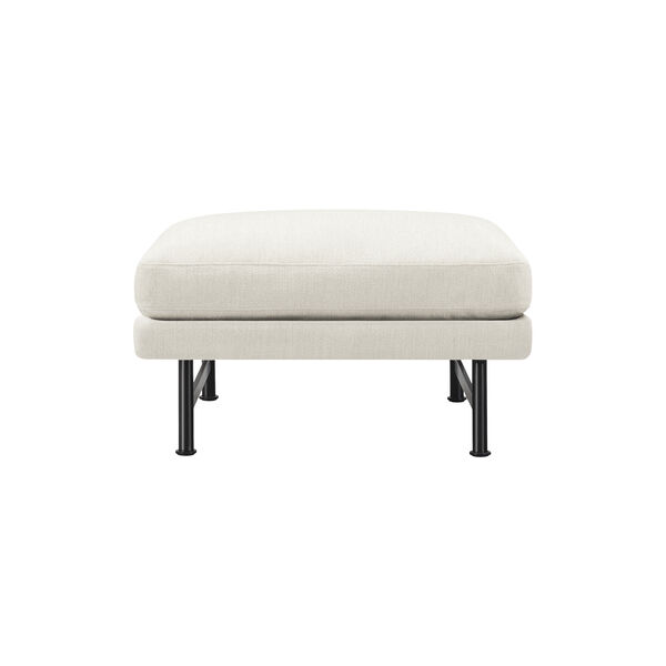 5620 Calmo Ottoman, Ecriture 0210/black steel, Fredericia Furniture