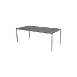 Pure bordplate 200x100 cm, nero svart/keramikk, Cane-line