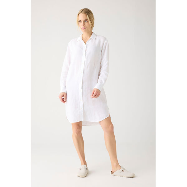 Classic linen dress - GOTS/Vegan, bright white Classic linen dress - GOTS/Vegan, bright white, KnowledgeCotton Apparel