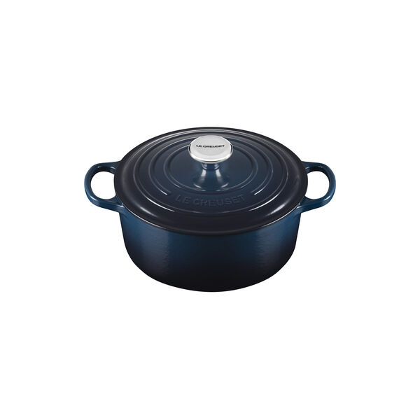 Signature st&oslash;pejern rund gryte &Oslash; 24 cm, nuit, Le Creuset