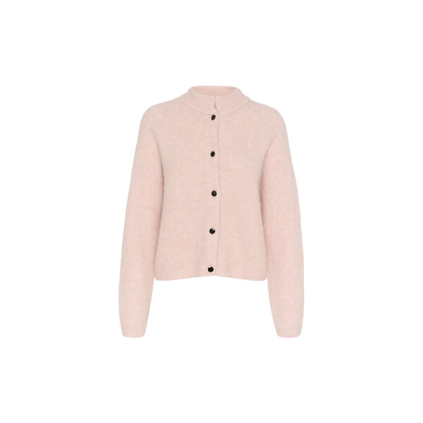 AlphaGZ kort cardigan, rosa gr&aring; melange, Gestuz