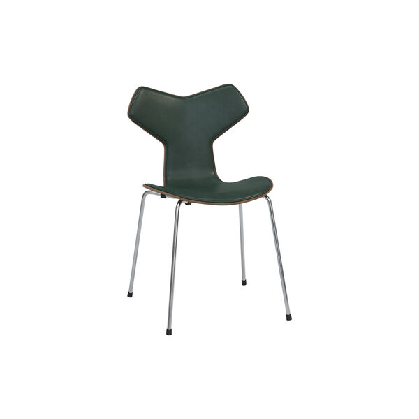 Grand Prix&trade; 3130 forsidepolstret stol, forest green/walnut, Fritz Hansen