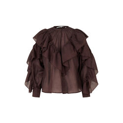 Fria Frill Blouse, chocolate plum Fria Frill Blouse, chocolate plum, Second Female