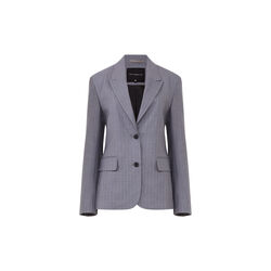 FIORELLA PIN STRIPE BLAZER, grey, French Connection