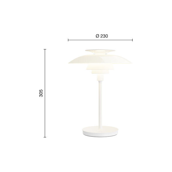 PH 80 Portable Lamp, opal white/white, Louis Poulsen