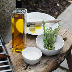 Hvit Riflet skål 47 cl, Royal Copenhagen