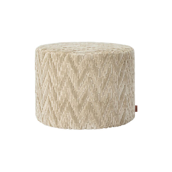 FOSSILE cylinder pouf 40x30 cm, beige, Missoni Home