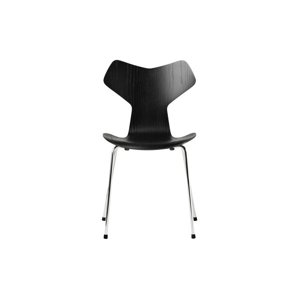 Grand Prix&trade; 3130 farget stol, black/chrome, Fritz Hansen